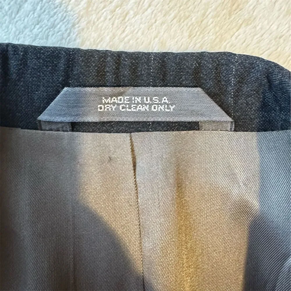 Men's Executive Collection Blue‎ Pinstripe Double-Breasted Lined Blazer Size 42L